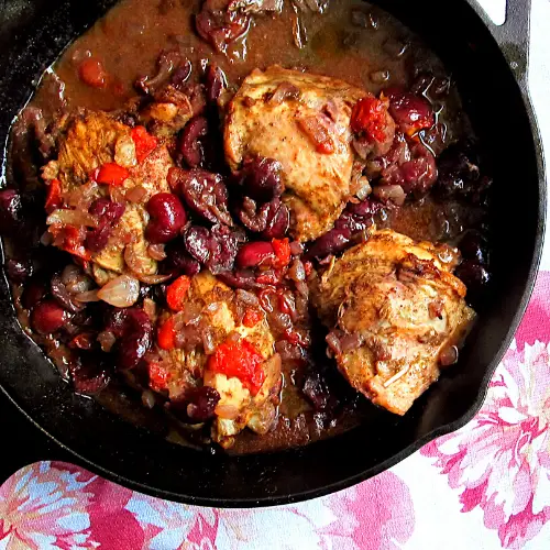 Oven Roasted Chicken with Cherries