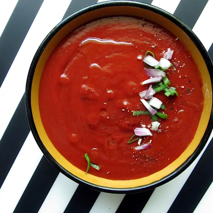 Roasted Red Pepper and Cherry Gazpacho