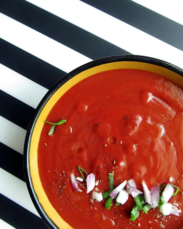 Roasted Red Pepper and Cherry Gazpacho