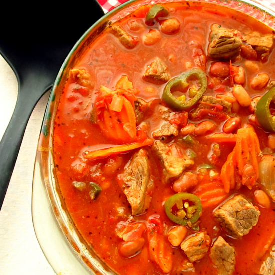 Spicy Beef and Jalapeno Soup