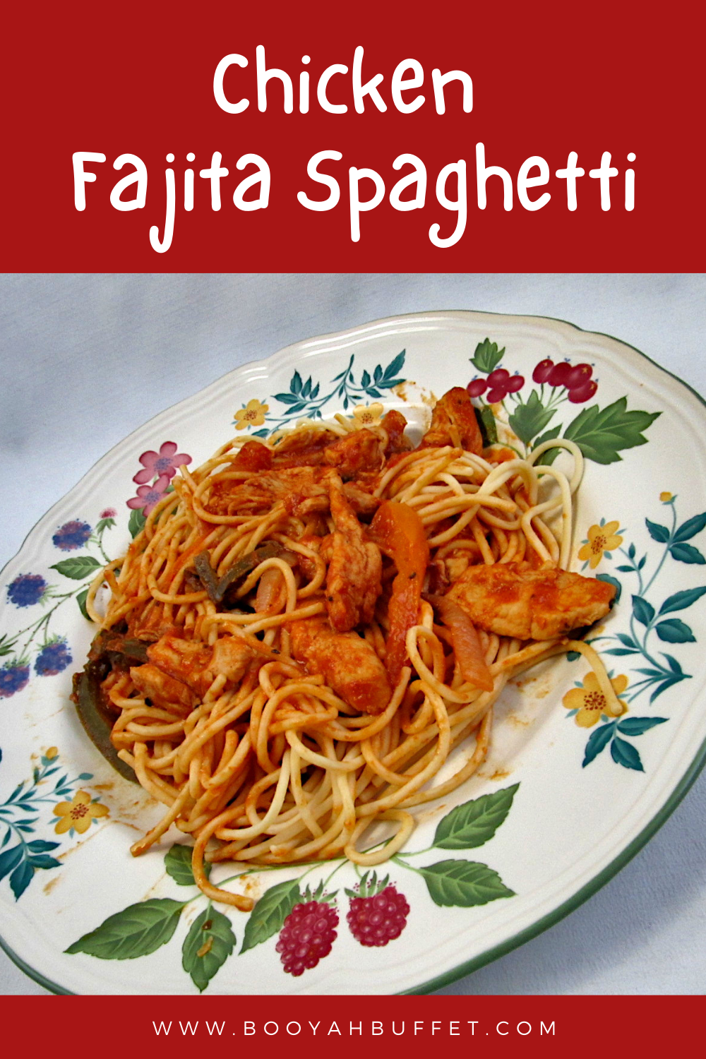 Chicken Fajita Spaghetti Pinterest Pin