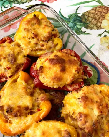 ham and cheese stuffed peppers