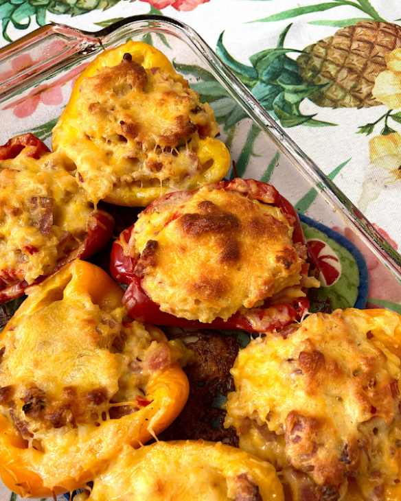 ham and cheese stuffed peppers