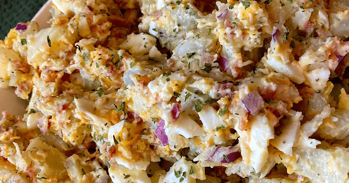 potato salad with ranch dressing and egg
