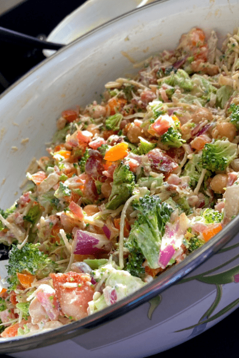 Parmesan Broccoli and Ham Salad
