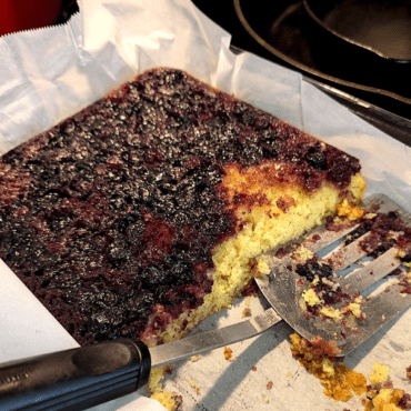 blueberry citrus upside-down cake